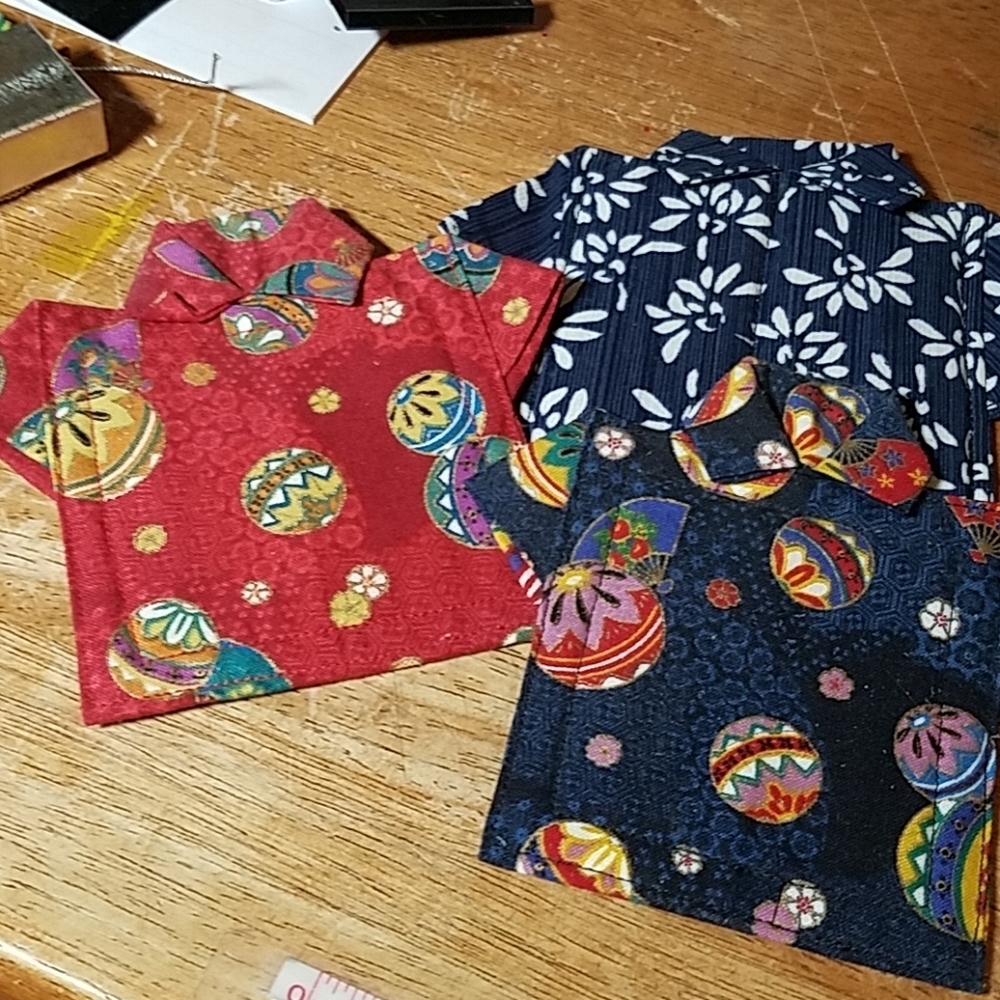 Set of 3 Shirts Ornaments 4" x 5"